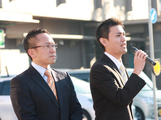 近藤かずひろ（名古屋市議会議員選挙（緑区）予定候補との朝街頭